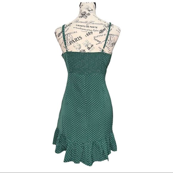 Urban Outfitters Mar Polka Dot Cinched Mini Dress - Picture 3 of 10